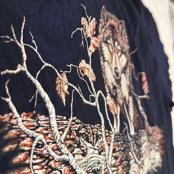 Vintage Mystic Indian Wolf T-Shirt Alaska Gardner Polar Graphics USA Wolves sz M - Picture 8 of 8